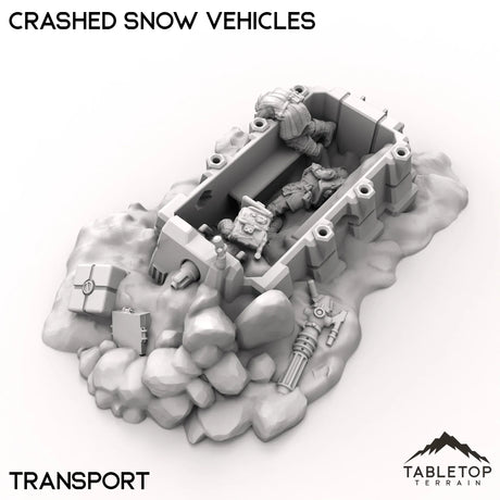 Tabletop Terrain Vehicle Crashed Snow Vehicles