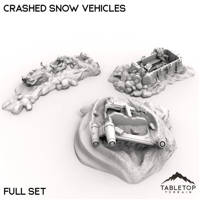 Tabletop Terrain Vehicle Crashed Snow Vehicles