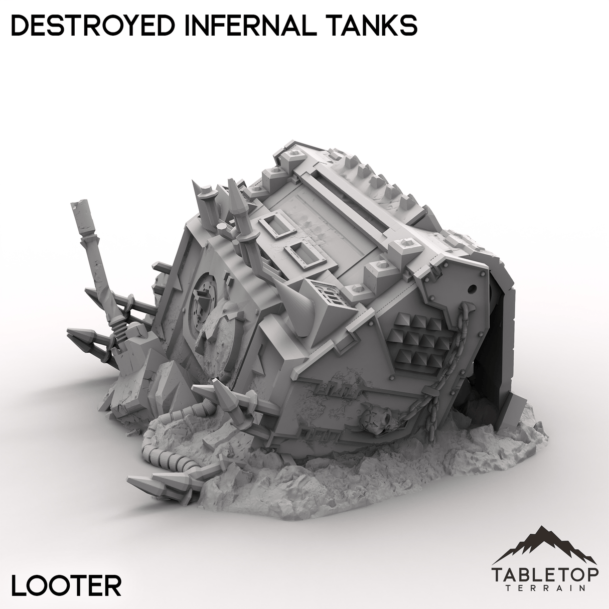Tabletop Terrain Vehicle Destroyed Infernal Tanks