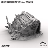 Tabletop Terrain Vehicle Destroyed Infernal Tanks