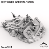 Tabletop Terrain Vehicle Destroyed Infernal Tanks