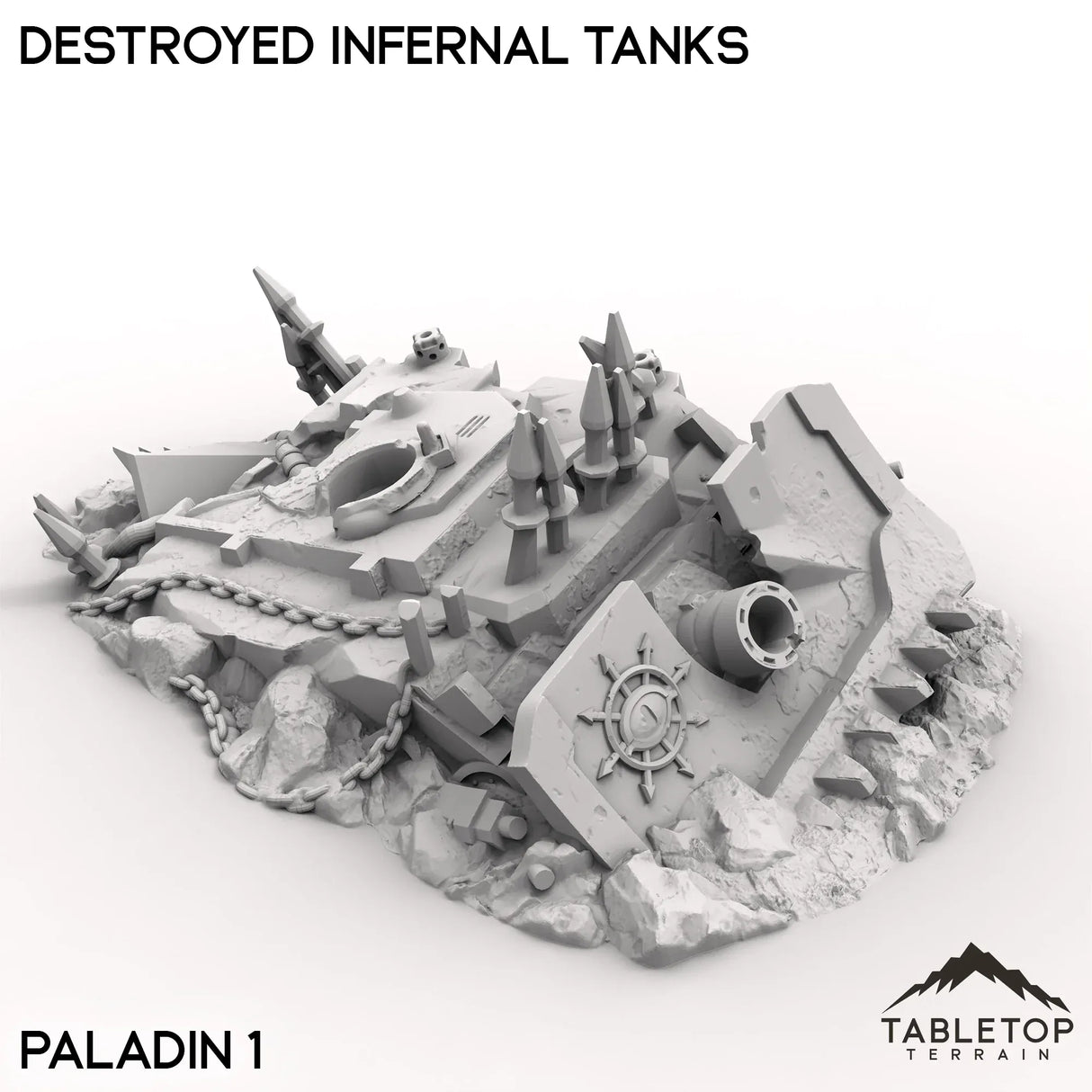 Tabletop Terrain Vehicle Destroyed Infernal Tanks