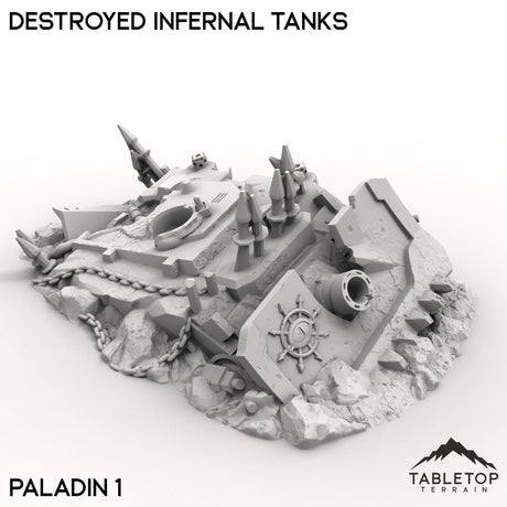 Tabletop Terrain Vehicle Destroyed Infernal Tanks