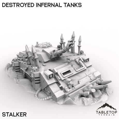 Tabletop Terrain Vehicle Destroyed Infernal Tanks