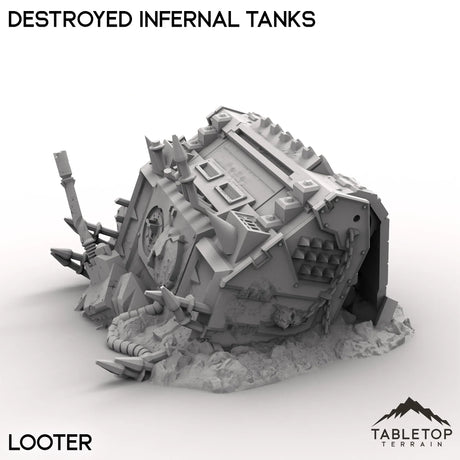 Tabletop Terrain Vehicle Destroyed Infernal Tanks