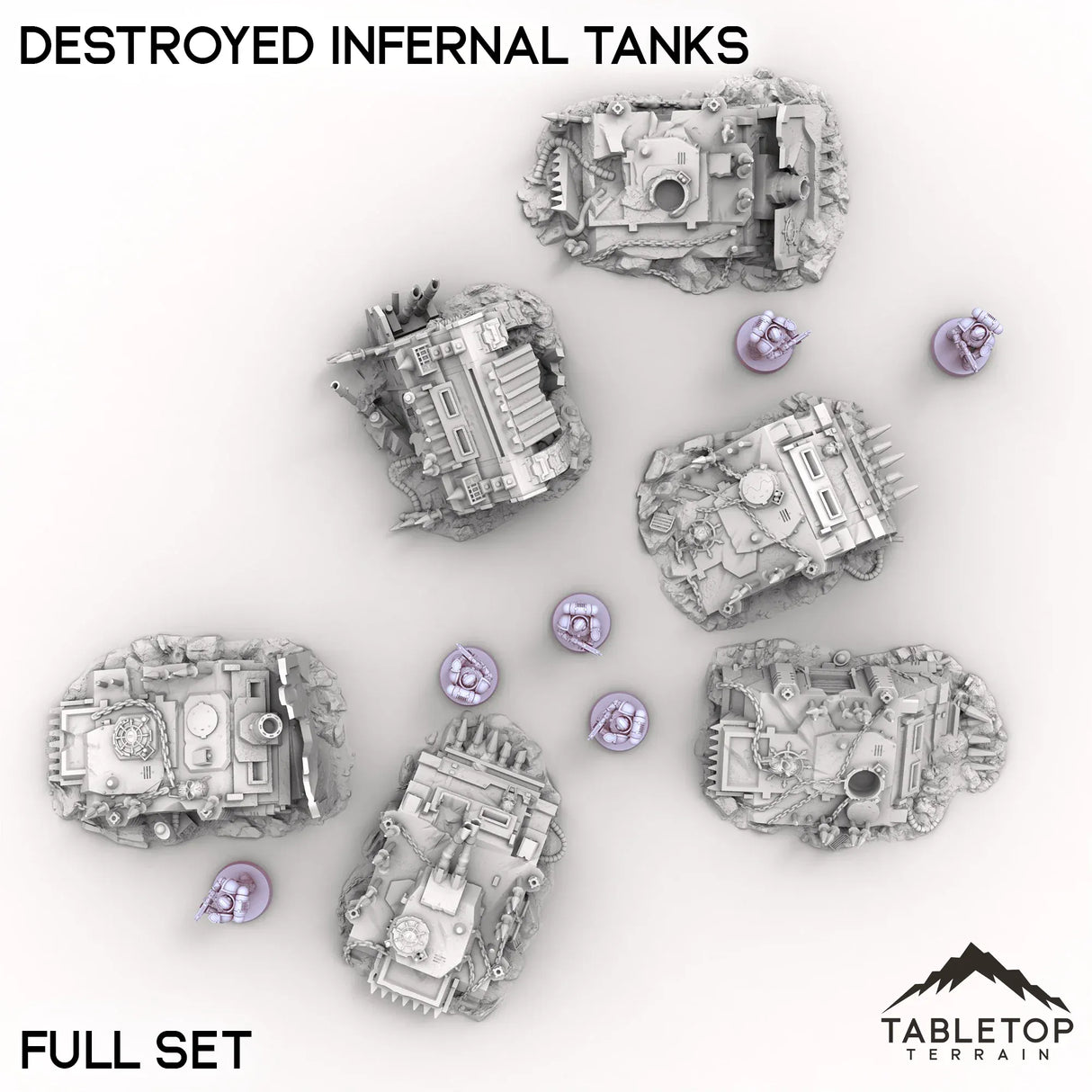 Tabletop Terrain Vehicle Destroyed Infernal Tanks