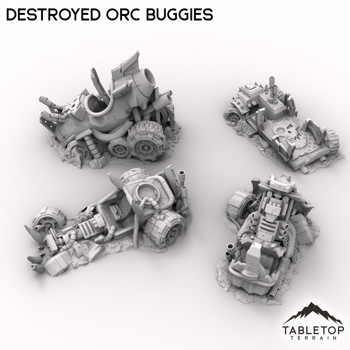 Tabletop Terrain Vehicle Destroyed Orc Buggies