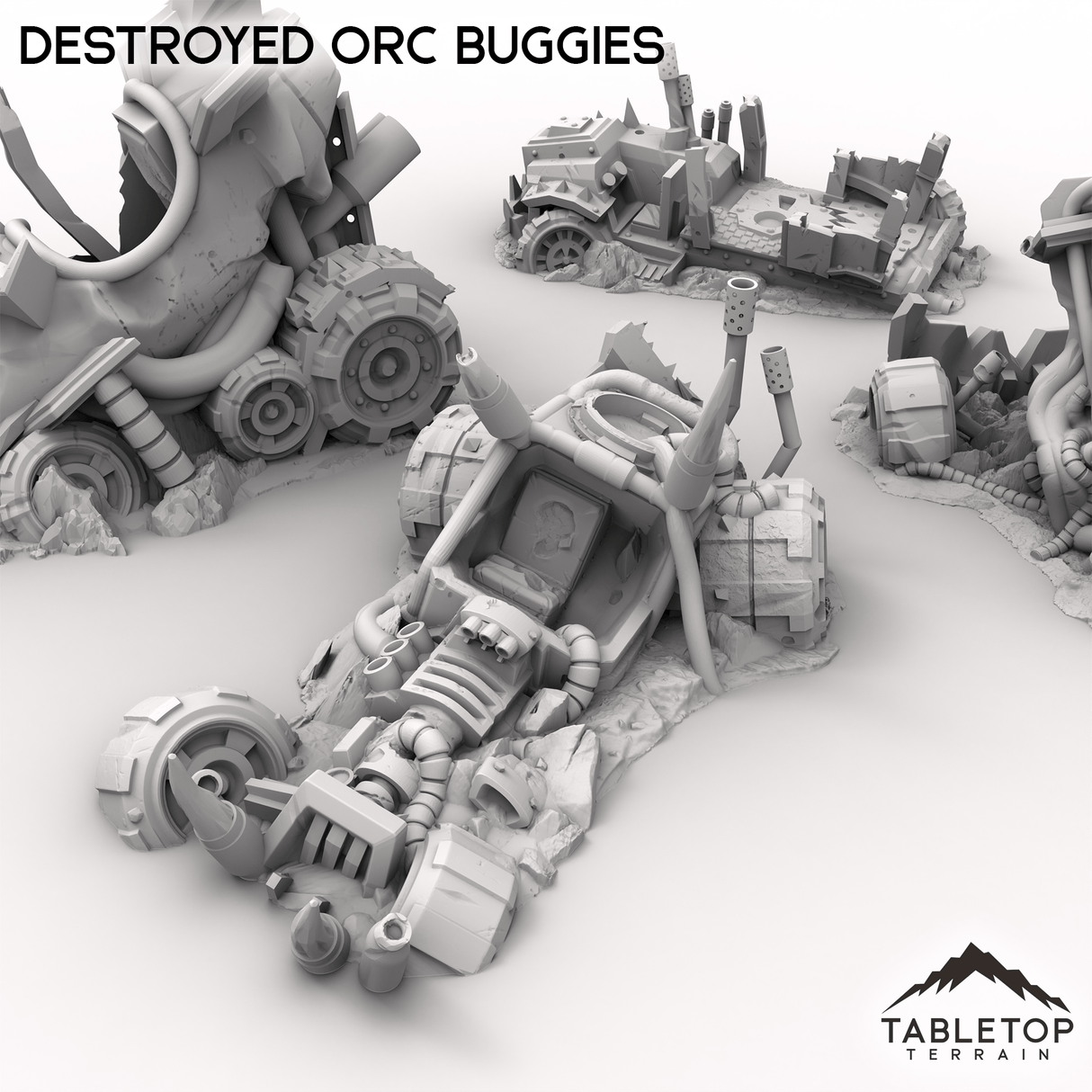 Tabletop Terrain Vehicle Destroyed Orc Buggies