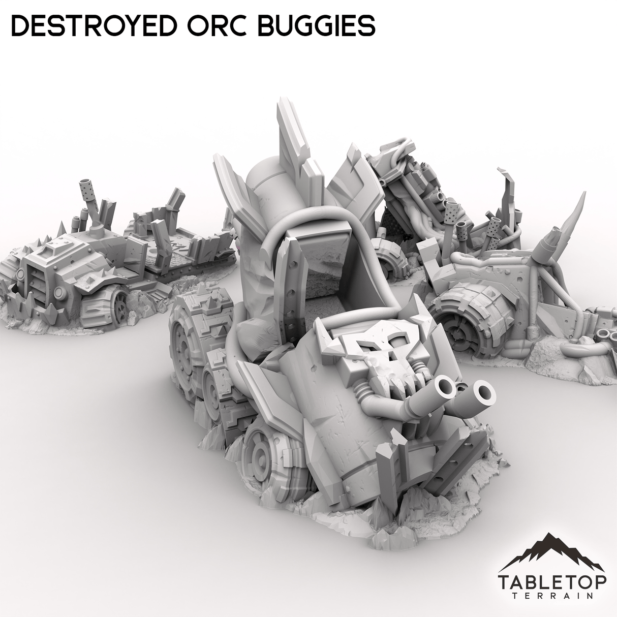 Tabletop Terrain Vehicle Destroyed Orc Buggies