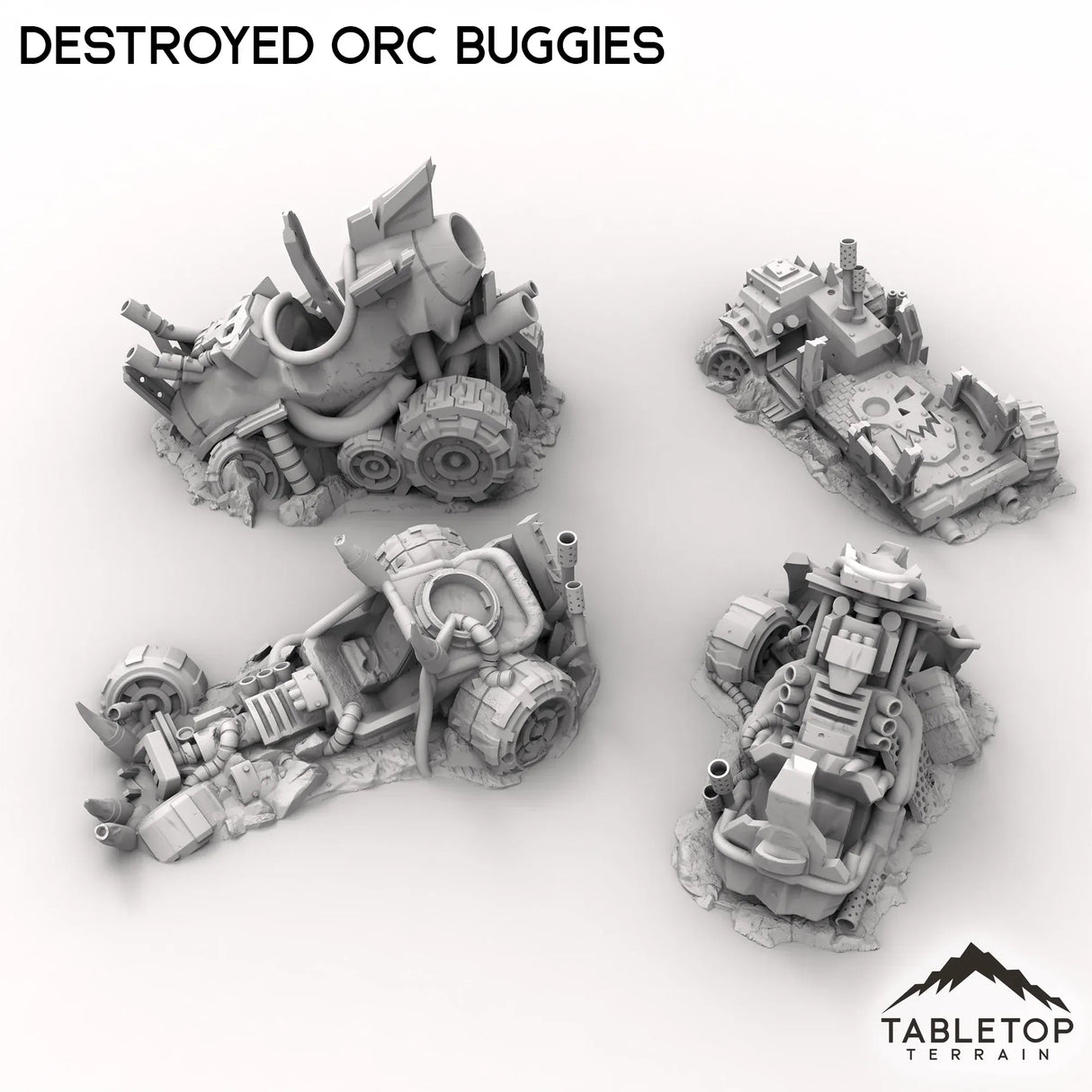 Tabletop Terrain Vehicle Destroyed Orc Buggies