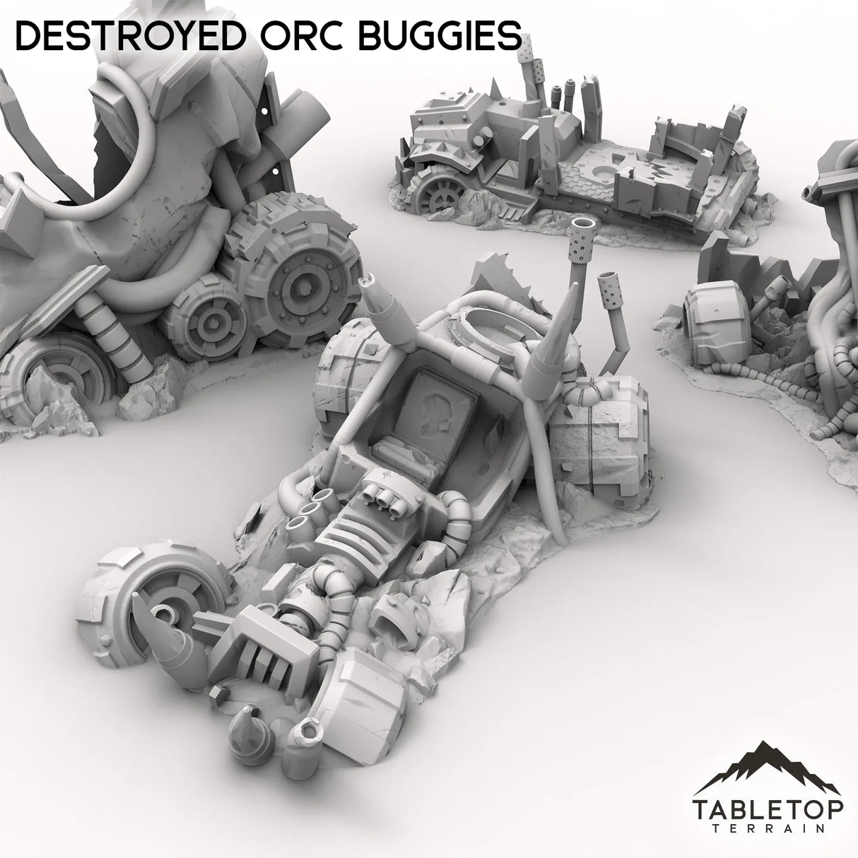 Tabletop Terrain Vehicle Destroyed Orc Buggies