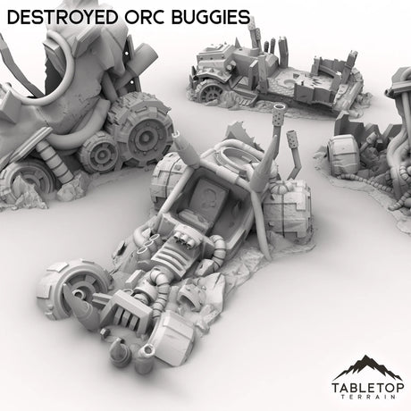 Tabletop Terrain Vehicle Destroyed Orc Buggies