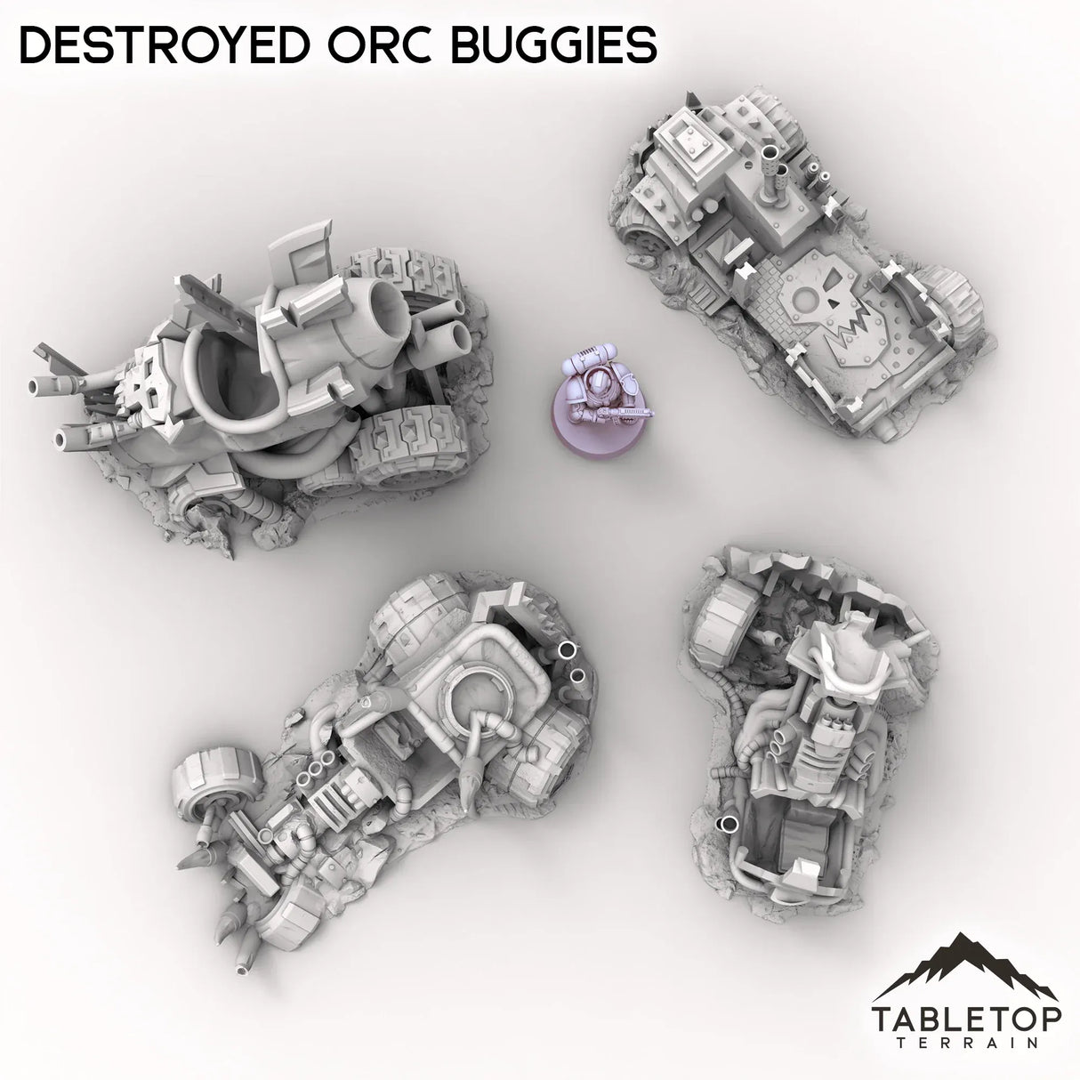 Tabletop Terrain Vehicle Destroyed Orc Buggies