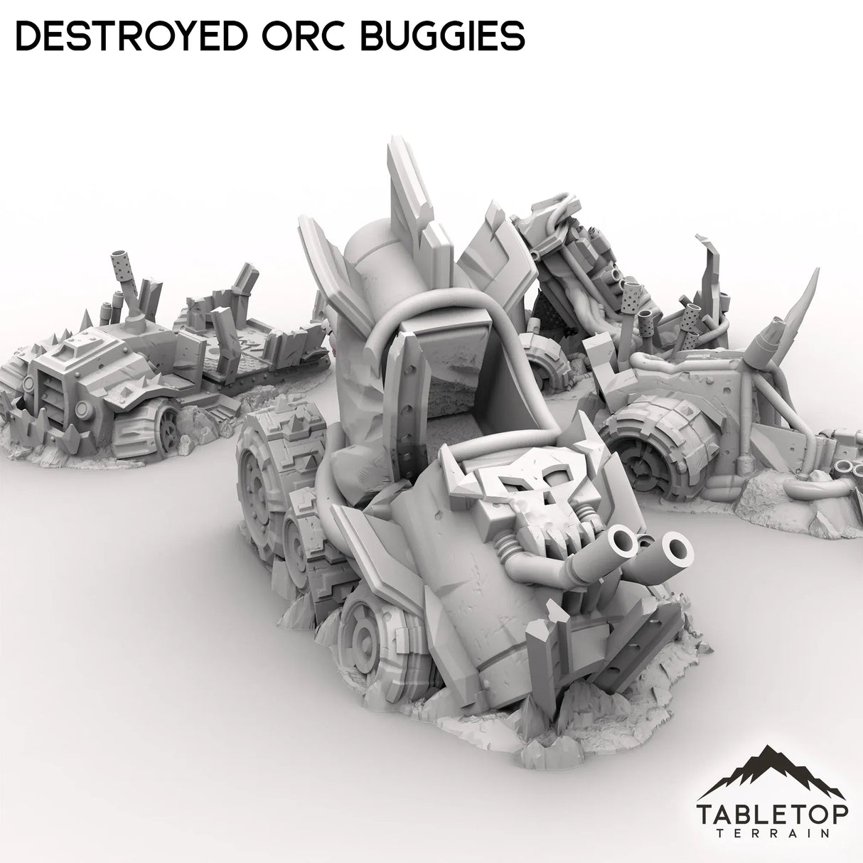 Tabletop Terrain Vehicle Destroyed Orc Buggies