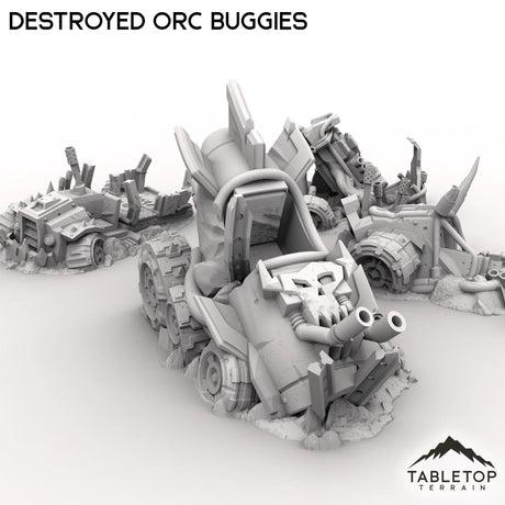 Tabletop Terrain Vehicle Destroyed Orc Buggies