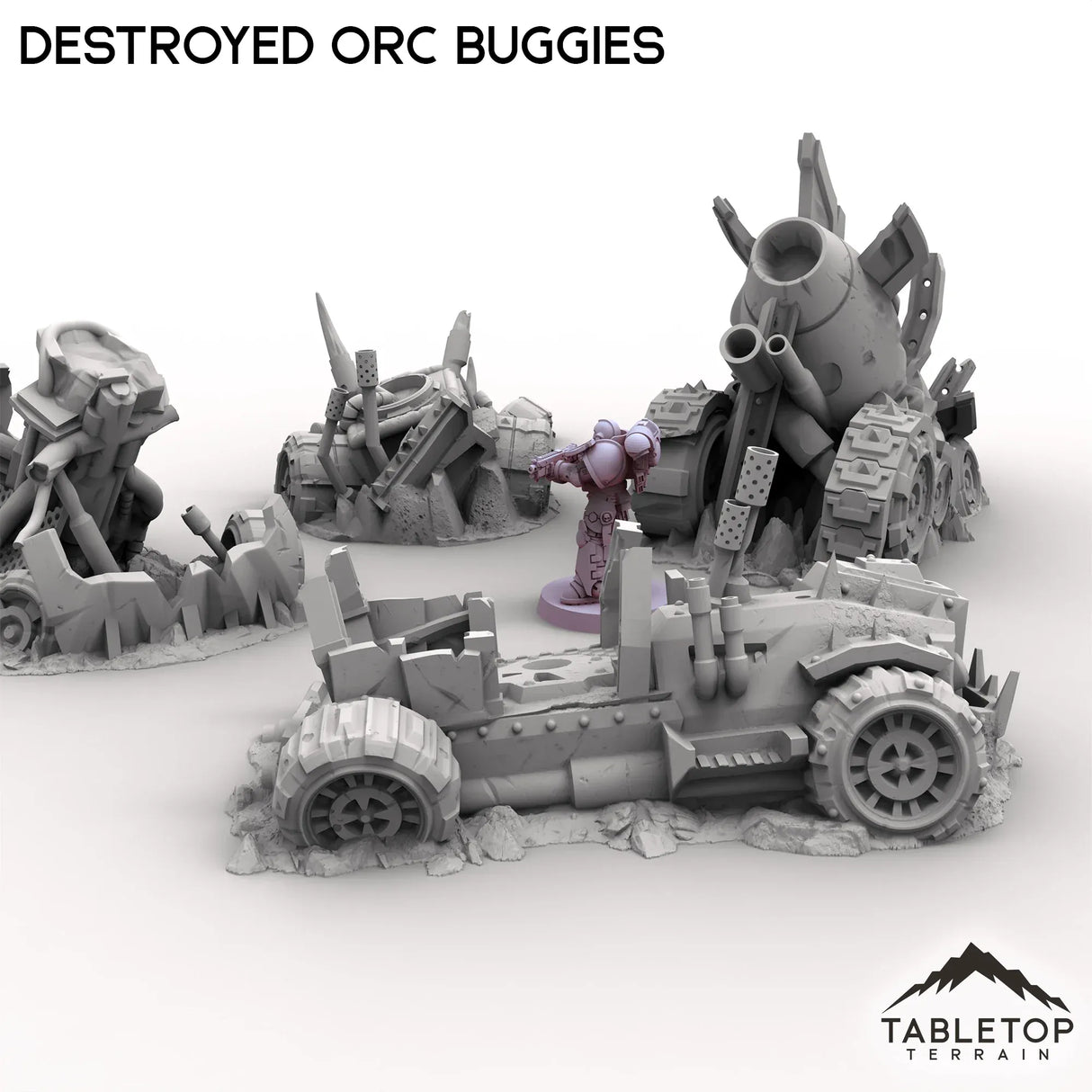 Tabletop Terrain Vehicle Destroyed Orc Buggies