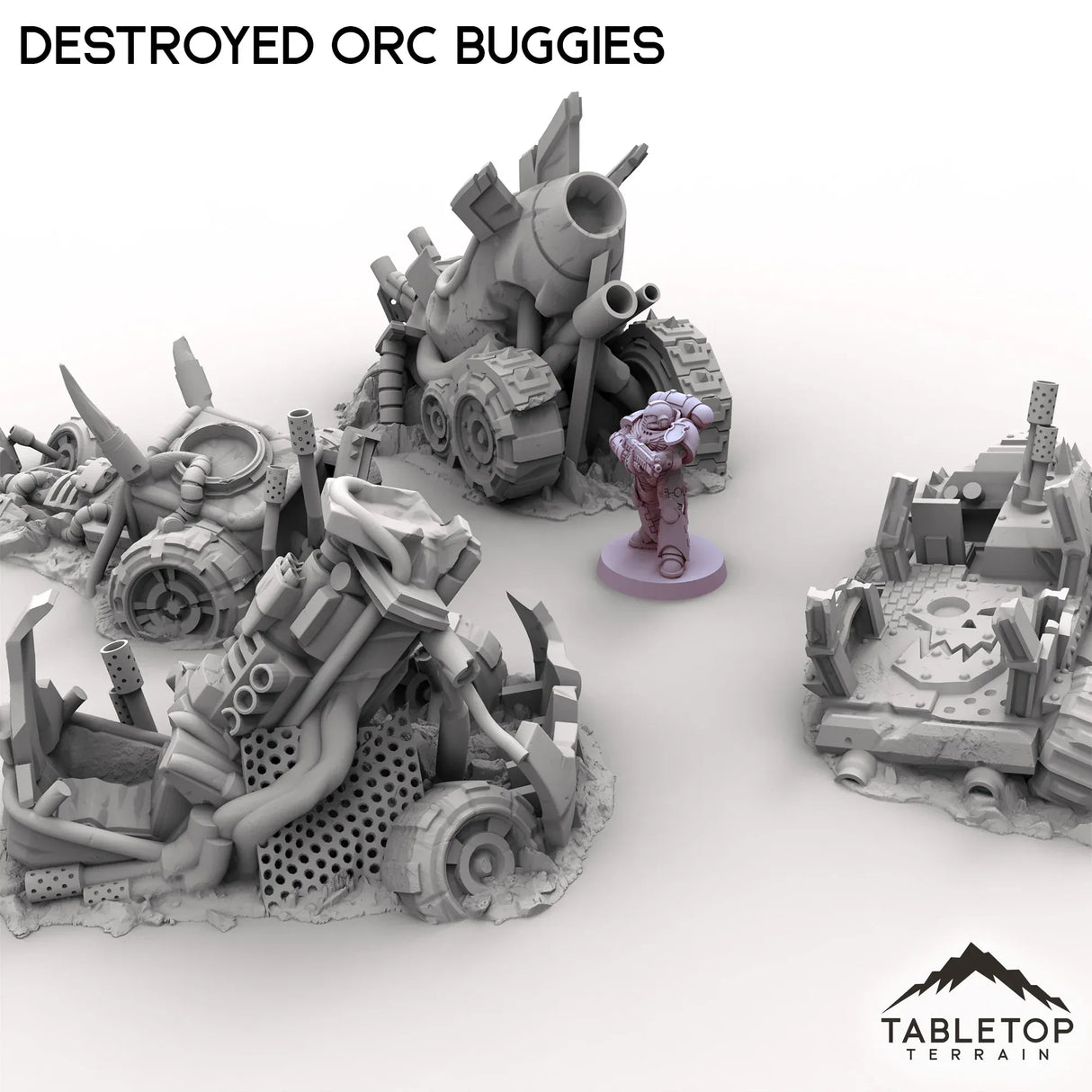 Tabletop Terrain Vehicle Destroyed Orc Buggies