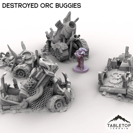 Tabletop Terrain Vehicle Destroyed Orc Buggies