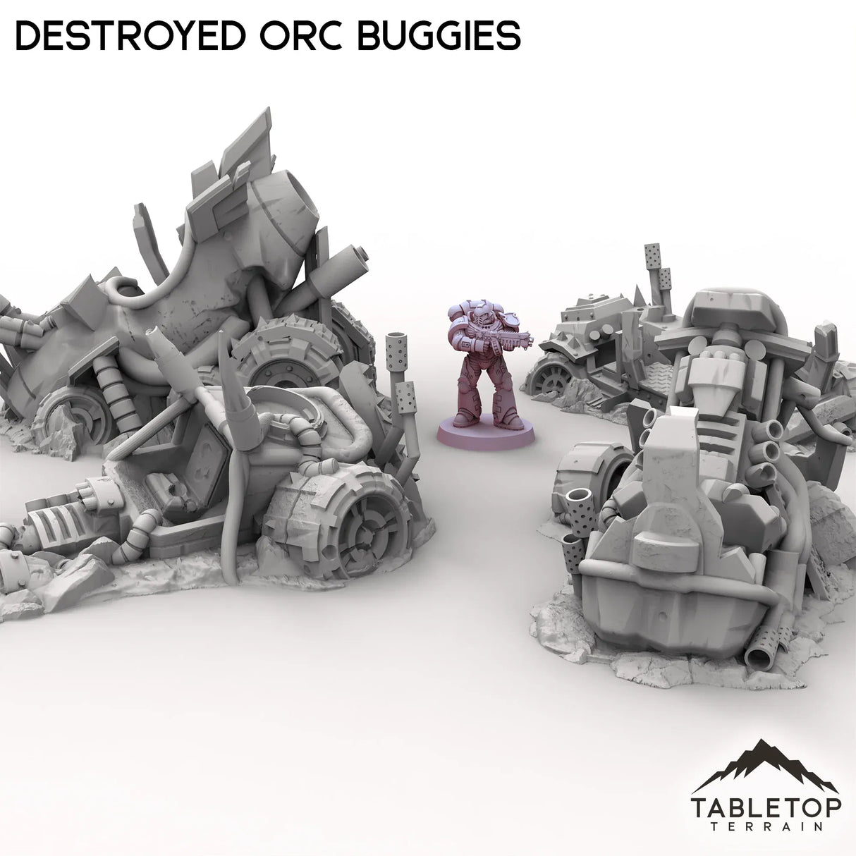 Tabletop Terrain Vehicle Destroyed Orc Buggies