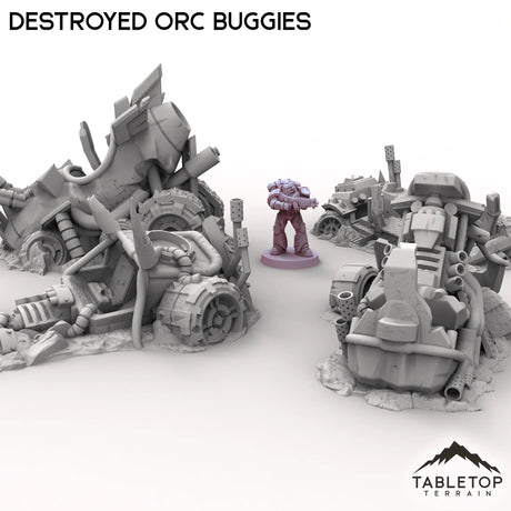 Tabletop Terrain Vehicle Destroyed Orc Buggies