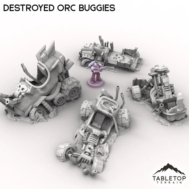 Tabletop Terrain Vehicle Destroyed Orc Buggies