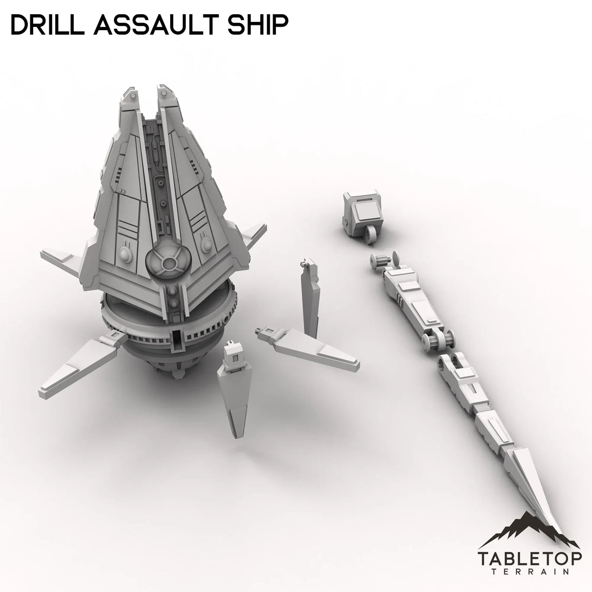 Tabletop Terrain Vehicle Drill Assault Ship - To'ka Station