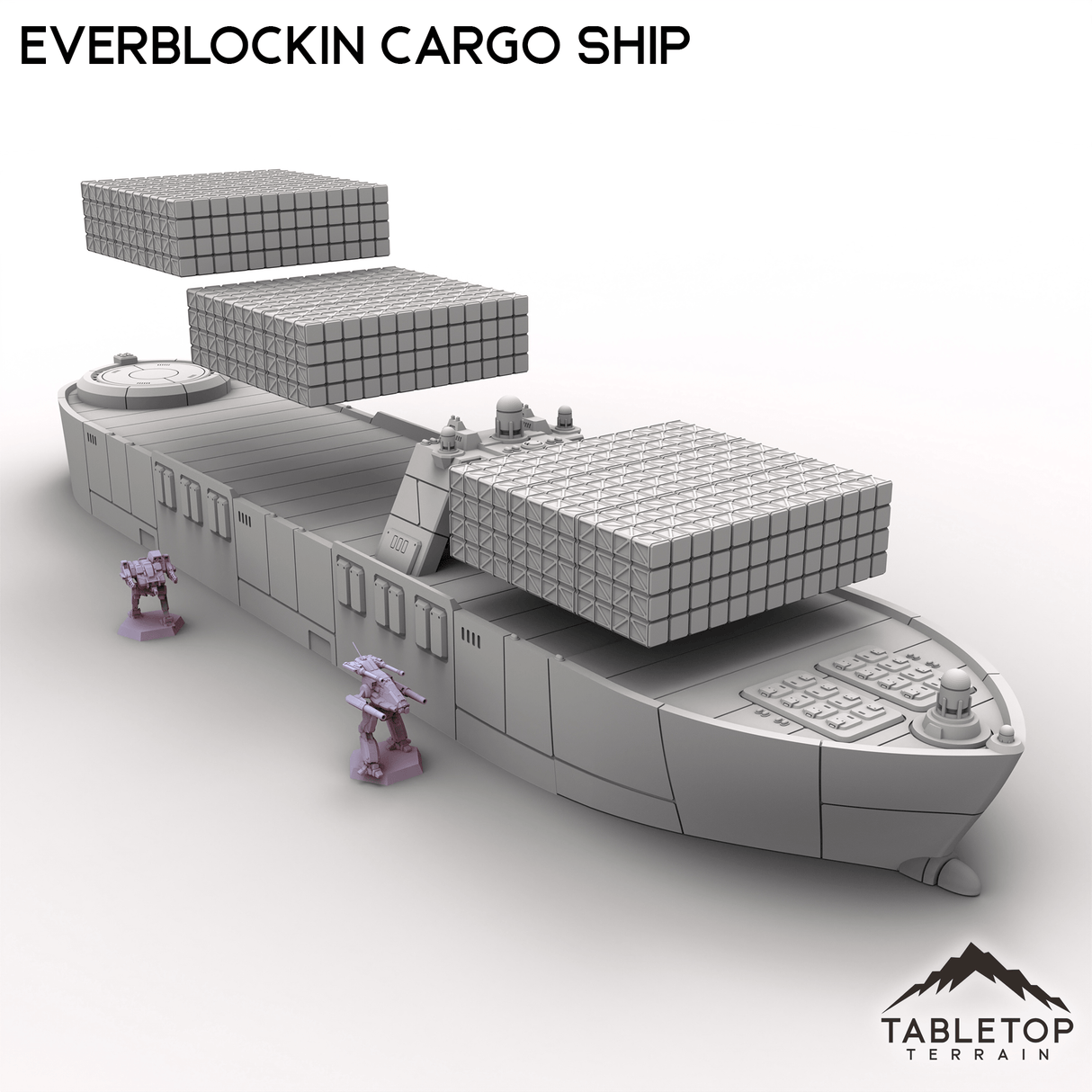 Tabletop Terrain Vehicle Everblockin Cargo Ship