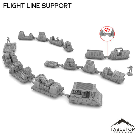 Tabletop Terrain Vehicle Flight Line Support Cargo Trolleys