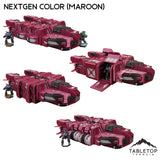 Tabletop Terrain Vehicle Full Set / NextGen Color (Maroon) HEXTECH Borealis Ship- 6mm