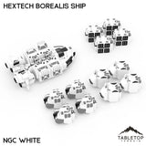 Tabletop Terrain Vehicle Full Set / NextGen Color (White) HEXTECH Borealis Ship- 6mm
