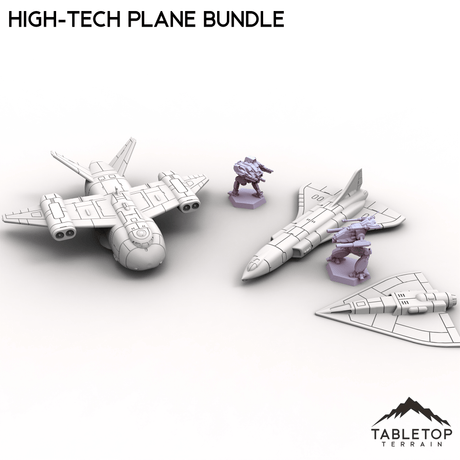 Tabletop Terrain Vehicle High-Tech Plane Bundle