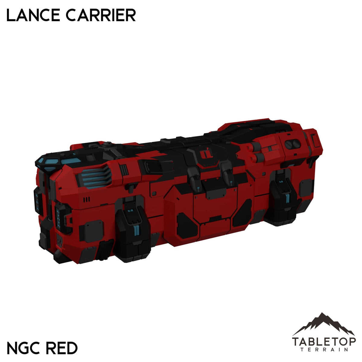 Tabletop Terrain Vehicle Lance Carrier / NextGen Color- Red Lance Carriers