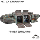 Tabletop Terrain Vehicle Mech Bay Configuration HEXTECH Borealis Ship- 6mm