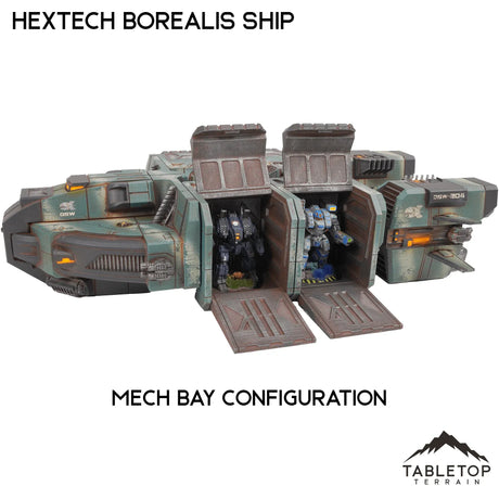 Tabletop Terrain Vehicle Mech Bay Configuration HEXTECH Borealis Ship- 6mm