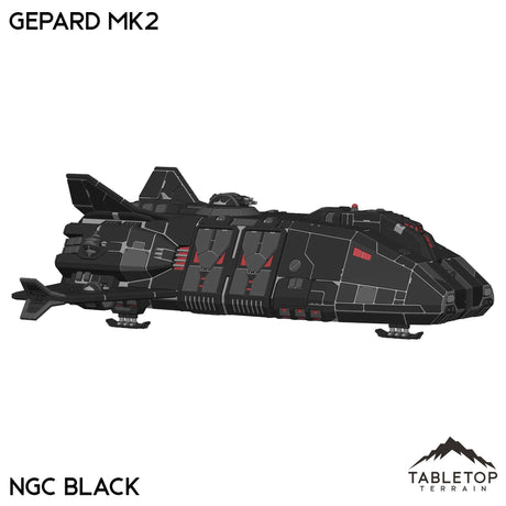 Tabletop Terrain Vehicle NextGen Color - Black Gepard Dropship Mk2
