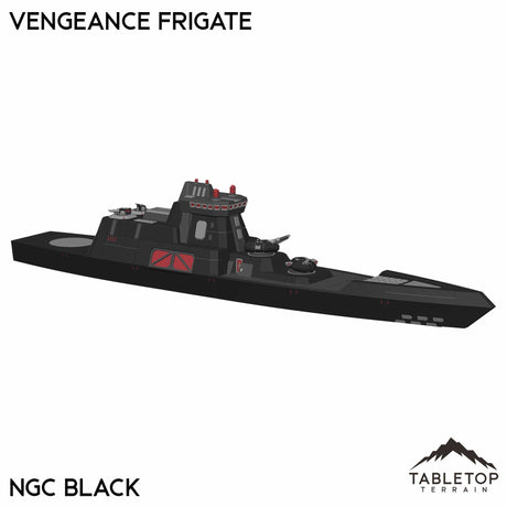 Tabletop Terrain Vehicle NextGen Color- Black Vengeance Frigate
