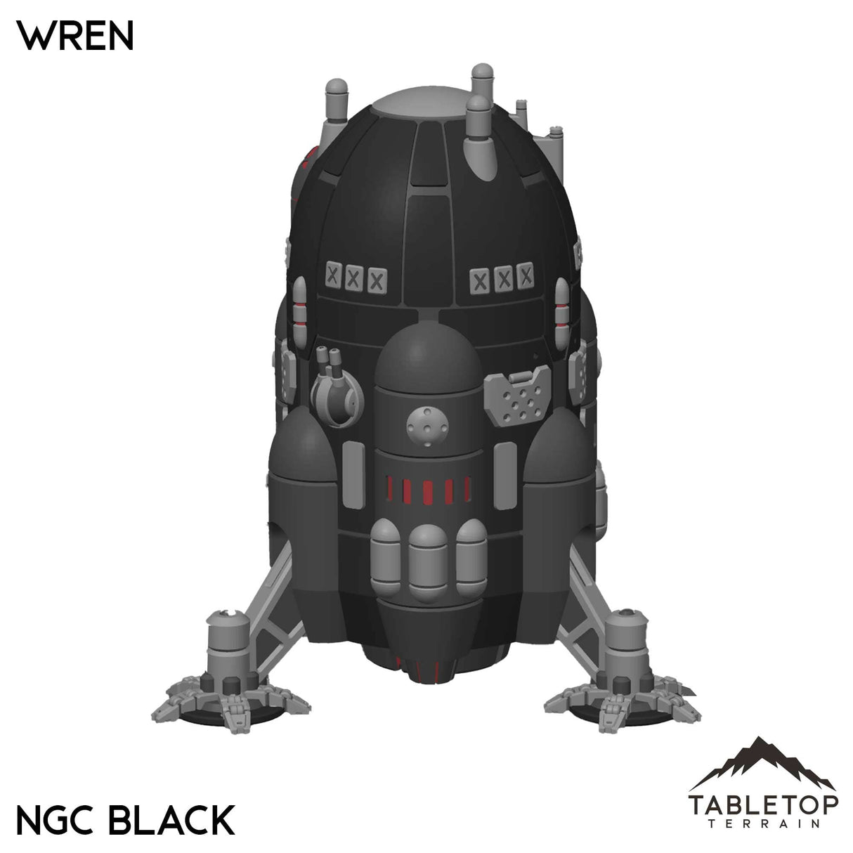 Tabletop Terrain Vehicle NextGen Color- Black Wren Light-Class Dropship