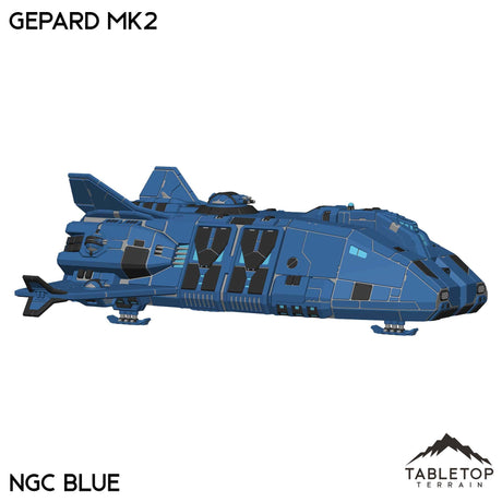 Tabletop Terrain Vehicle NextGen Color - Blue Gepard Dropship Mk2