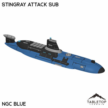 Tabletop Terrain Vehicle NextGen Color- Blue Stingray Attack Sub