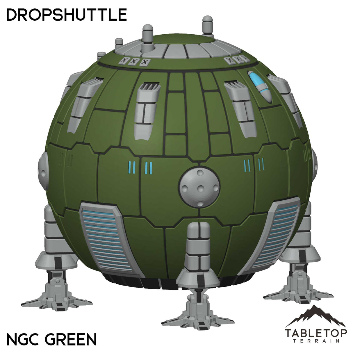 Tabletop Terrain Vehicle NextGen Color- Green Dropshuttle