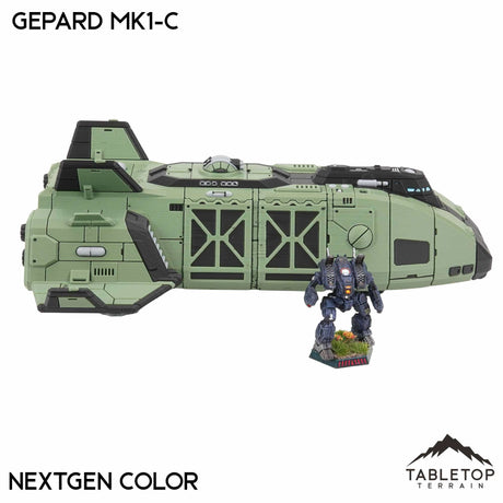 Tabletop Terrain Vehicle NextGen Color (Green) Gepard Dropship Mk1-C