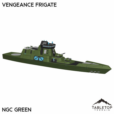 Tabletop Terrain Vehicle NextGen Color- Green Vengeance Frigate