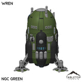 Tabletop Terrain Vehicle NextGen Color- Green Wren Light-Class Dropship