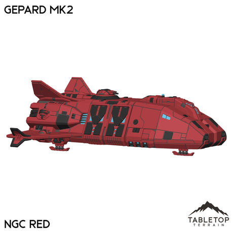 Tabletop Terrain Vehicle NextGen Color - Red Gepard Dropship Mk2