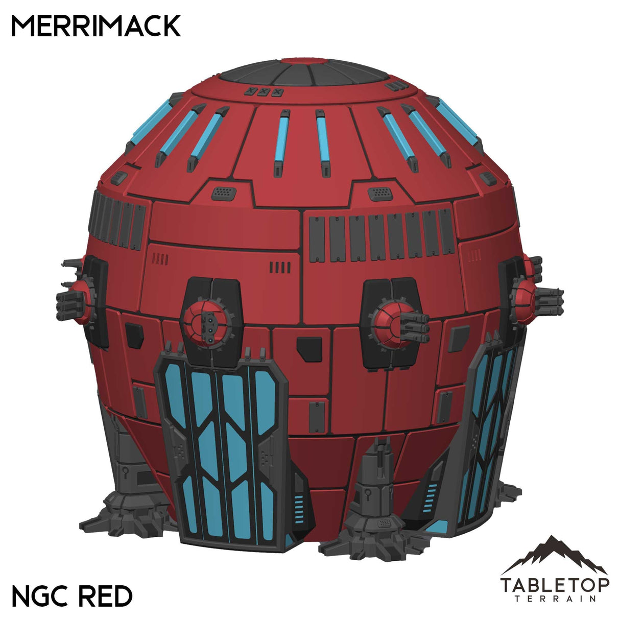 Tabletop Terrain Vehicle NextGen Color- Red Merrimack Dropship