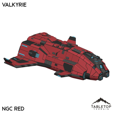 Tabletop Terrain Vehicle NextGen Color- Red Valkyrie Dropship