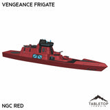 Tabletop Terrain Vehicle NextGen Color- Red Vengeance Frigate