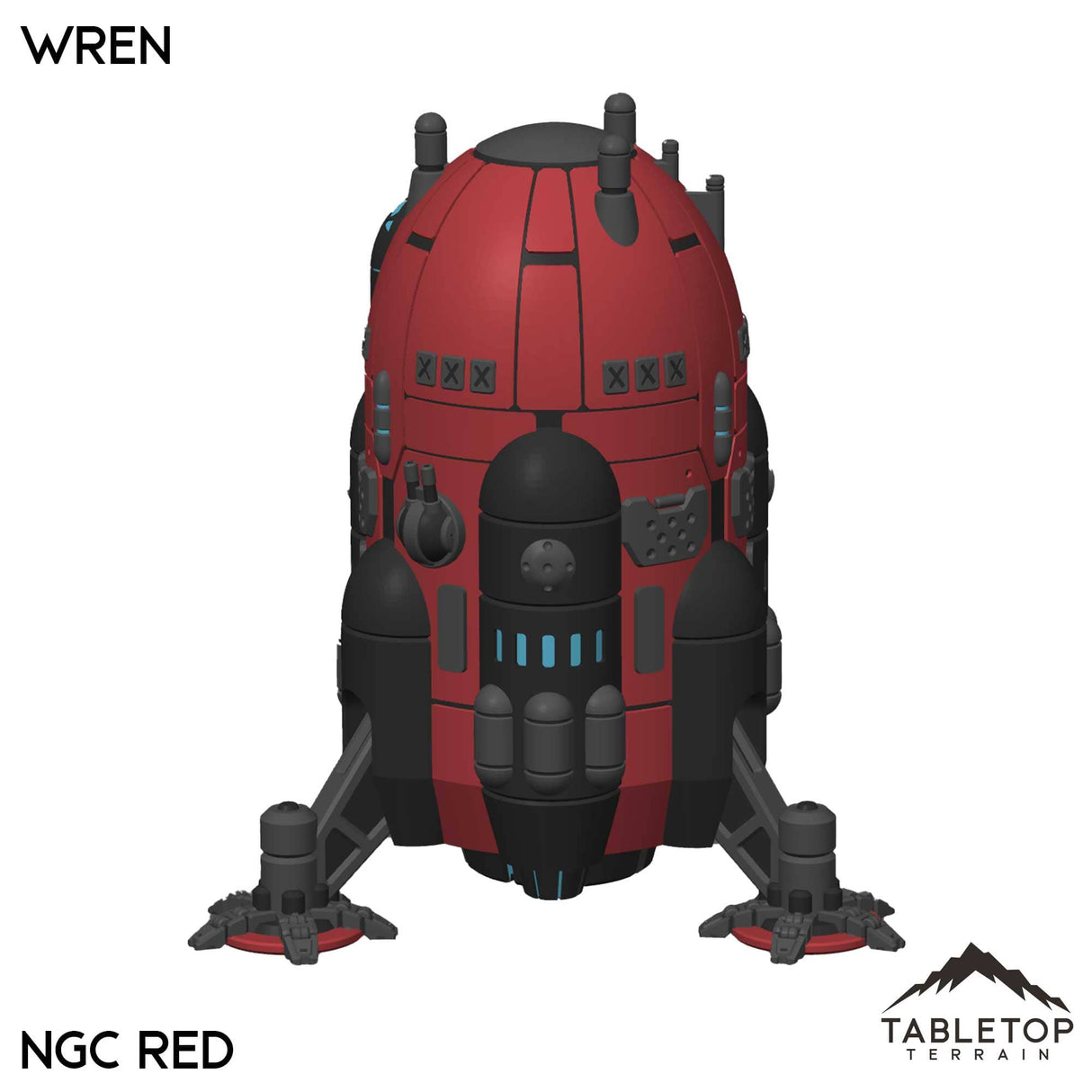 Tabletop Terrain Vehicle NextGen Color- Red Wren Light-Class Dropship