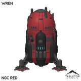 Tabletop Terrain Vehicle NextGen Color- Red Wren Light-Class Dropship