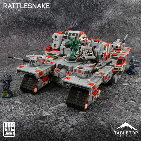Tabletop Terrain Vehicle NextGen Color (Silver / Black / Tan / Red) The Rattlesnake